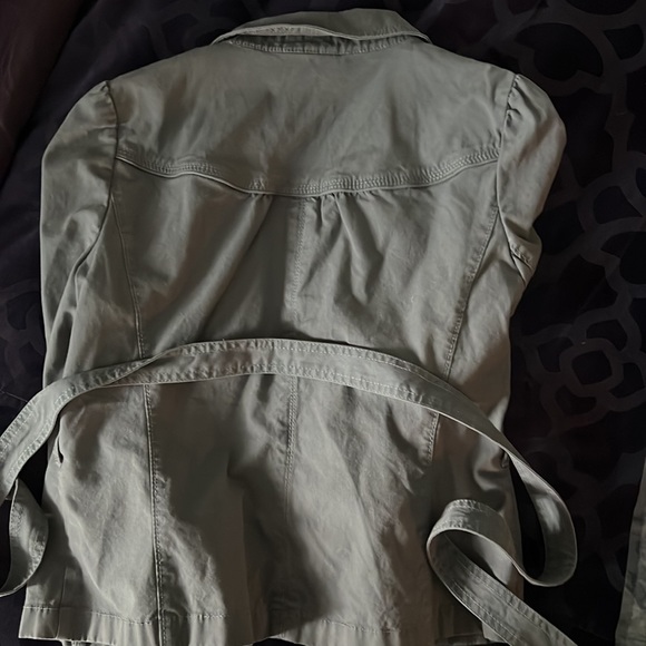 Loft grey spring jacket Sz M medium 3/4 sleeves ❤️🔥 - Picture 8 of 8